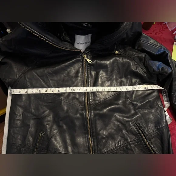 Andrew Marc Men’s Leather Jacket Sz L - Picture 2 of 9